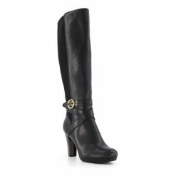 Dune London Black Sabrena Elasticated Buckle Detail Boots -Dune London Sales unnamed file 1461