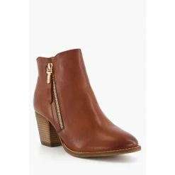 Alternative view of Dune London Brown Paice Zip Up Ankle Boot