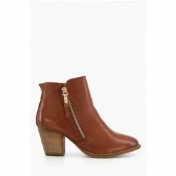 Dune London Brown Paice Zip Up Ankle Boot -Dune London Sales unnamed file 1471