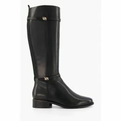 Dune London Black Tap Buckle Trim High Boots -Dune London Sales unnamed file 1480