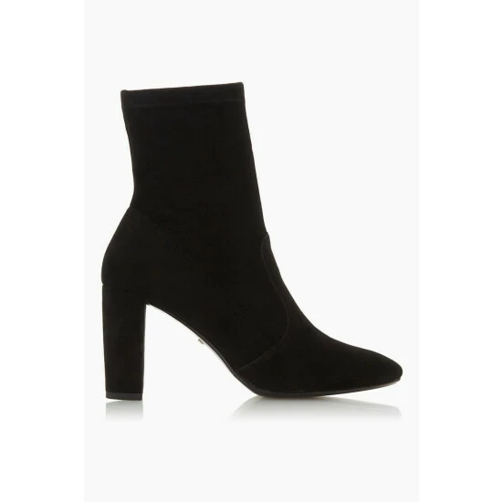 Dune London Black Optical Stretch Sock Ankle Boots 4 Dune London Black Optical Stretch Sock Ankle Boots - Image 2