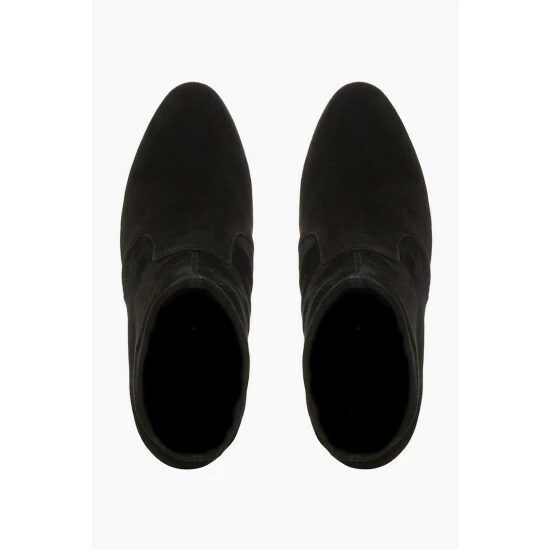 Dune London Black Optical Stretch Sock Ankle Boots 5 Dune London Black Optical Stretch Sock Ankle Boots - Image 3