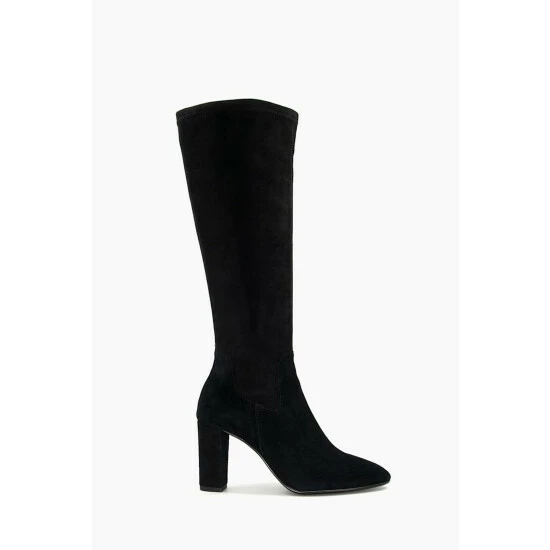 Dune London Siren Stretch Knee High Black Boots 3 Dune London Siren Stretch Knee High Black Boots