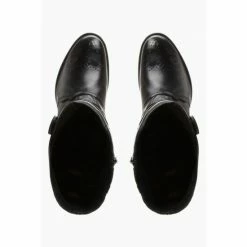 Dune London Pixie D Black Button Detail Leather Knee High Boots -Dune London Sales unnamed file 1504