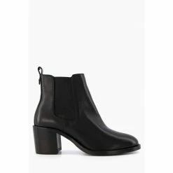 Dune London Black Pembly Heeled Chelsea Boots
