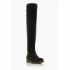 Dune London Tropic Black Over The Knee Suede Stretch Boots -Dune London Sales unnamed file 1520