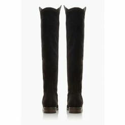 Alternative view of Dune London Tropic Black Over The Knee Suede Stretch Boots