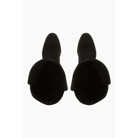 Dune London Tropic Black Over The Knee Suede Stretch Boots 6 Dune London Tropic Black Over The Knee Suede Stretch Boots - Image 4