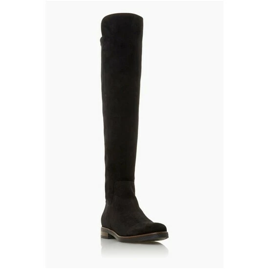 Dune London Tropic Black Over The Knee Suede Stretch Boots 9 Dune London Tropic Black Over The Knee Suede Stretch Boots - Image 7