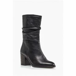Dune London Black Rosa Slouch Heeled Calf Boots -Dune London Sales unnamed file 1532