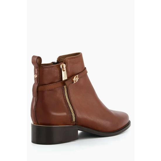 Dune London Brown Pap Buckle Trim Ankle Boots 5 Dune London Brown Pap Buckle Trim Ankle Boots - Image 3