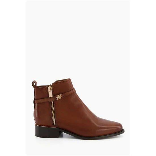 Dune London Brown Pap Buckle Trim Ankle Boots 7 Dune London Brown Pap Buckle Trim Ankle Boots - Image 5