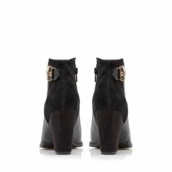Dune London Black Olla Buckle Detailed Heeled Ankle Boots -Dune London Sales unnamed file 1552