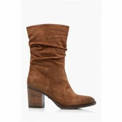 Dune London Brown Rosa Slouch Heeled Calf Boots -Dune London Sales unnamed file 1567