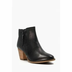 Alternative view of Dune London Wide Fit Paice Zip-Up Black Ankle Boots