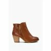 Dune London Wide Fit Paice Zip-Up Brown Ankle Boots -Dune London Sales unnamed file 1573