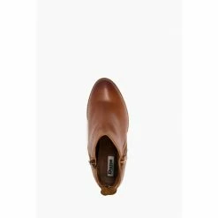Dune London Wide Fit Paice Zip-Up Brown Ankle Boots -Dune London Sales unnamed file 1576