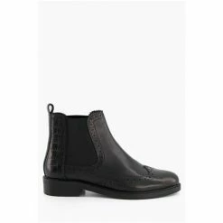 Dune London Black Quest Brogue Detail Chelsea Boots -Dune London Sales unnamed file 1584