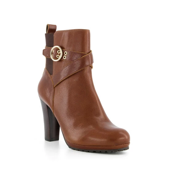 Dune London Brown Oreana Elasticated Buckle Detail Boots 4 Dune London Brown Oreana Elasticated Buckle Detail Boots - Image 2