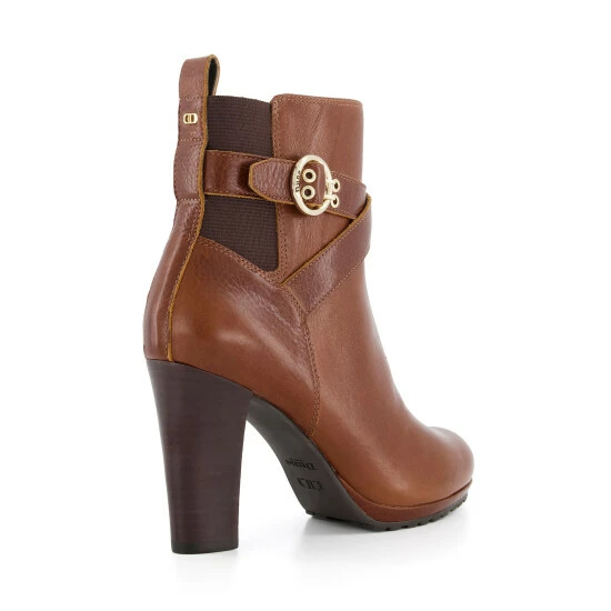 Dune London Brown Oreana Elasticated Buckle Detail Boots 5 Dune London Brown Oreana Elasticated Buckle Detail Boots - Image 3
