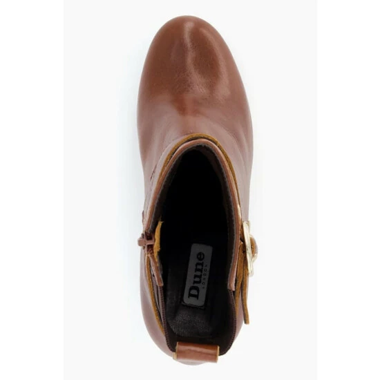 Dune London Brown Oreana Elasticated Buckle Detail Boots 6 Dune London Brown Oreana Elasticated Buckle Detail Boots - Image 4