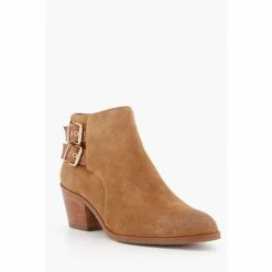 Alternative view of Dune London Brown Pinna Double Buckle Western Boots