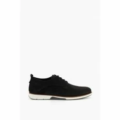 Dune London Balad Punch Hole Casual Black Shoes