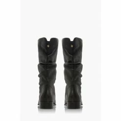 Dune London Black Rosalindas Wide Fit Ruched Calf Boots -Dune London Sales unnamed file 1609