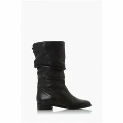 Dune London Black Rosalindas Wide Fit Ruched Calf Boots -Dune London Sales unnamed file 1612