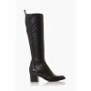 Dune London Black Telling Mid Block Heel Knee High Boots -Dune London Sales unnamed file 1613