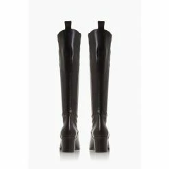 Dune London Black Telling Mid Block Heel Knee High Boots -Dune London Sales unnamed file 1616