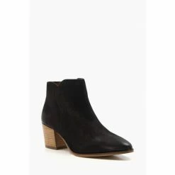 Alternative view of Dune London Parlor Cropped Western Ankle Black Boots