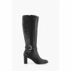 Dune London Thia Black Buckle High Leg Boots -Dune London Sales unnamed file 1637