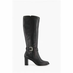 Dune London Thia Black Buckle High Leg Boots -Dune London Sales unnamed file 1642