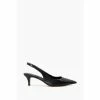 Dune London Capitol Kitten Black Slingback Shoes