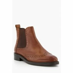 Alternative view of Dune London Brown Quest Brogue Detail Chelsea Boots