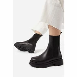 Dune London Black Palmz Heavy Outsole Chelsea Boots