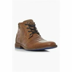 Dune London Brown Captains Double Toe Cap Detail Leather Boots -Dune London Sales unnamed file 1668