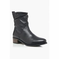 Dune London Pagers 2 Ruched Low Block Heel Ankle Boots