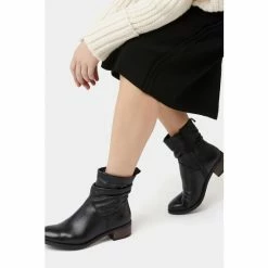 Dune London Pagers 2 Ruched Low Block Heel Ankle Boots -Dune London Sales unnamed file 1678