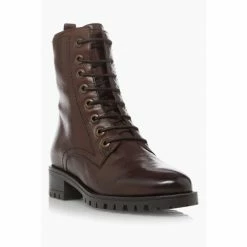 Alternative view of Dune London Brown Prestone Cleated Sole Lace-Up Hiker Boots