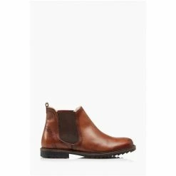 Dune London Brown Pedal Faux Fur Lined Cropped Low Boots -Dune London Sales unnamed file 1696