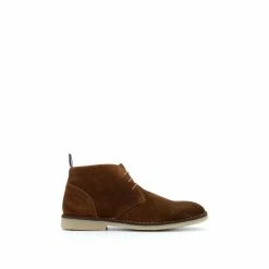 Dune London Natural Cash Lace-Up Desert Boots