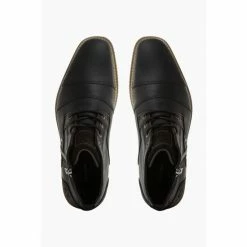 Dune London Black Captains Double Toe Cap Detail Leather Boots -Dune London Sales unnamed file 1708