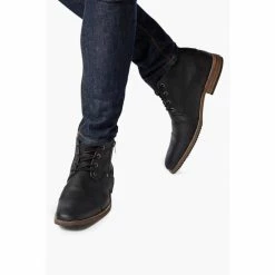 Dune London Black Captains Double Toe Cap Detail Leather Boots -Dune London Sales unnamed file 1709