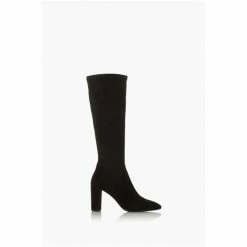 Dune London Black Siren Stretch Block Heel Almond Toe Boots -Dune London Sales unnamed file 1723