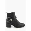 Dune London Black Poet Buckle Detail Heeled Boots -Dune London Sales unnamed file 1724