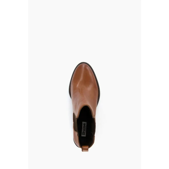 Dune London Brown Pembly Heeled Chelsea Boots 6 Dune London Brown Pembly Heeled Chelsea Boots - Image 4