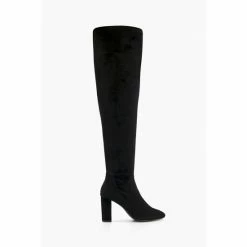Dune London Black Syrell Over The Knee Stretch Boots