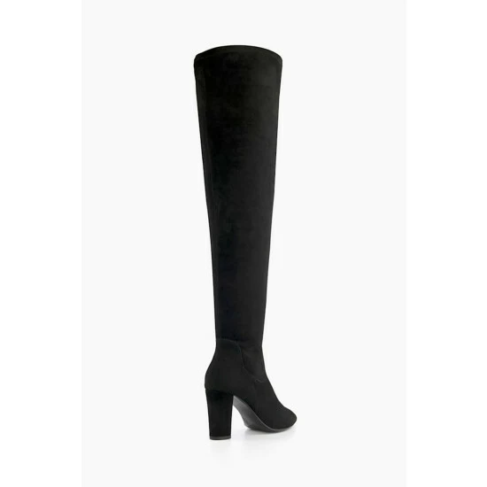 Dune London Black Syrell Over The Knee Stretch Boots 5 Dune London Black Syrell Over The Knee Stretch Boots - Image 3